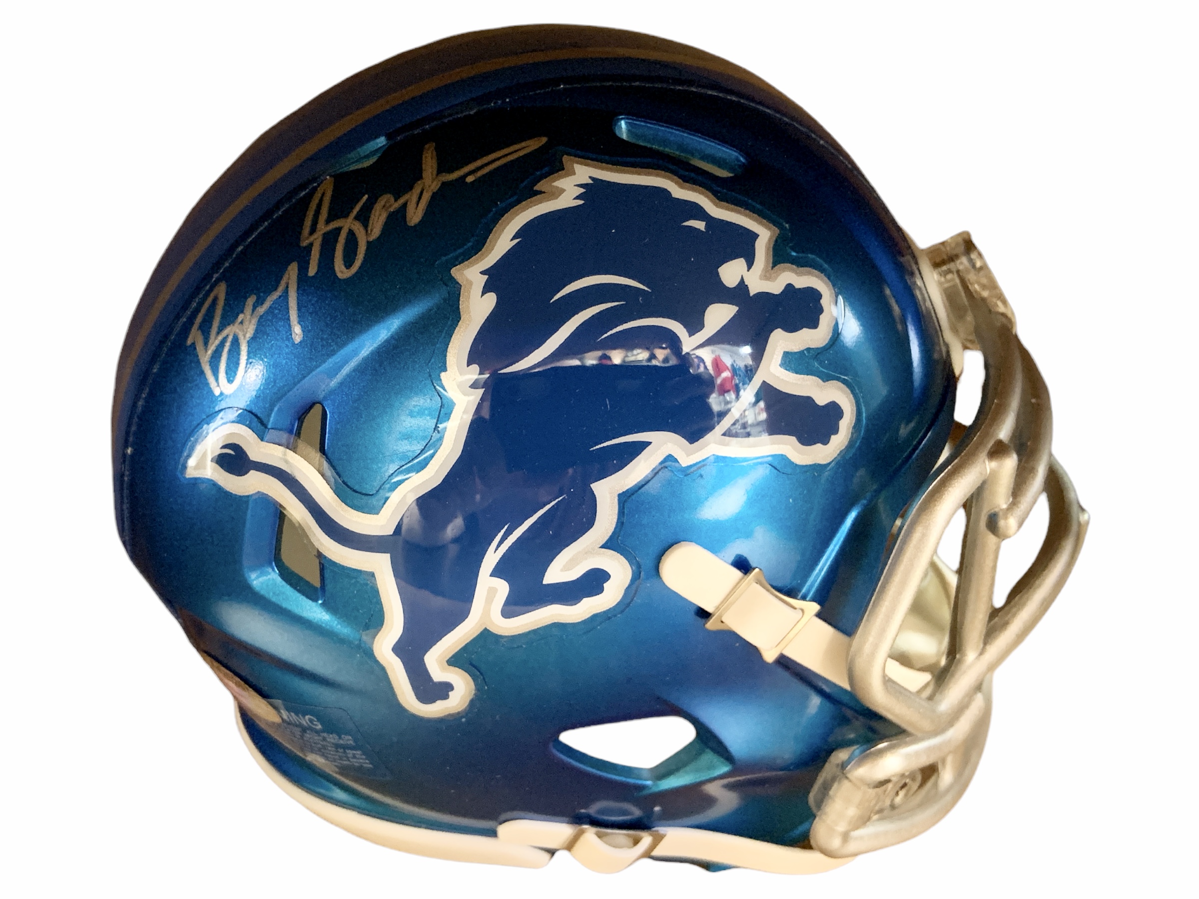 Barry Sanders Signed Detroit Lions Speed Flash NFL Mini Helmet