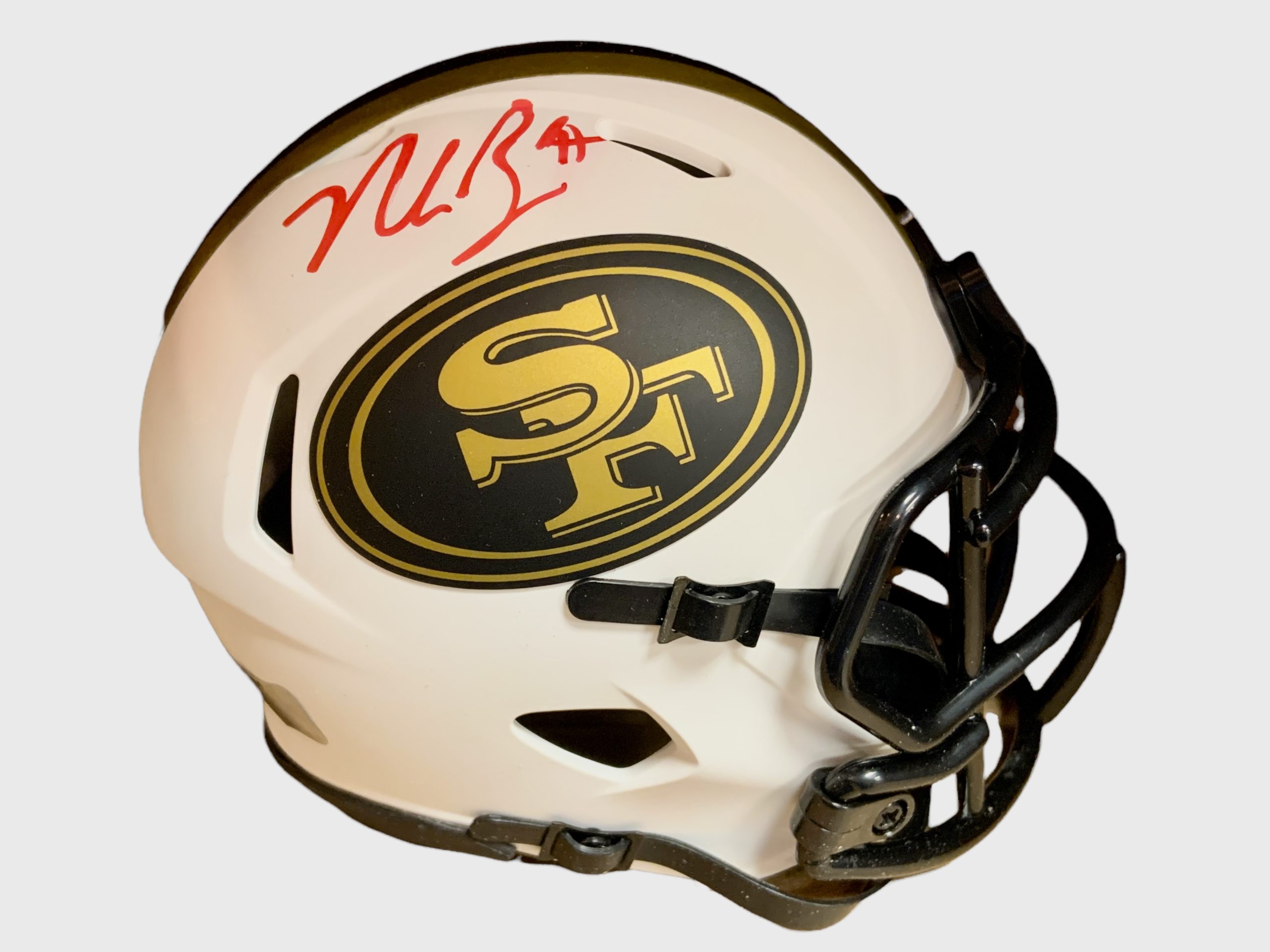 Nick Bosa Signed San Francisco 49ers Speed Lunar NFL Mini Helmet